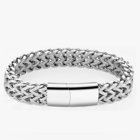 Other - Men sterling silver double chain bracelet New